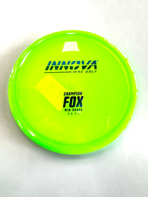 Vist Large View of Product Image Which is Used Innova CHAMPION FOX Disc Golf Mid Range Green