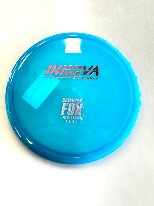 Vist Large View of Product Image Which is Used Innova CHAMPION FOX Disc Golf Mid Range Royal Blue