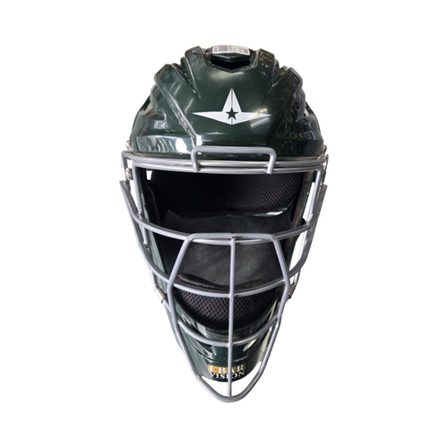 Vist Large View of Product Image Which is Used All-Star MVP2500 ADULT HELMET Catchers Helmet w/Mask Green One Size