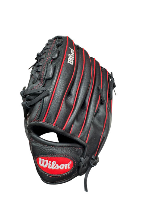 Vist Large View of Product Image Which is Used Wilson GLOVE BB/SB Glove LH Throw Black 13"