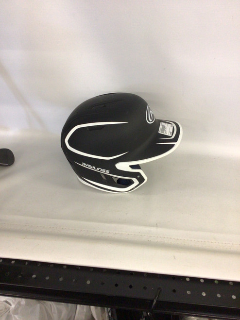 Vist Large View of Product Image Which is Used Rawlings IMPAX Batting Helmet No Mask Black And White MD