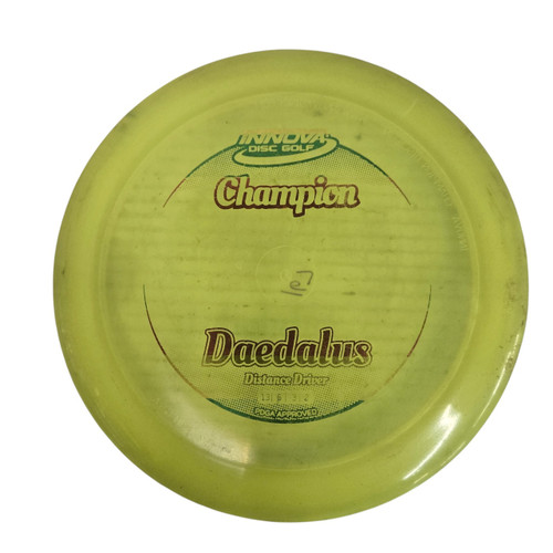 Vist Large View of Product Image Which is Used Innova CHAMPION DAEDALUS Disc Golf Driver Optic Yellow