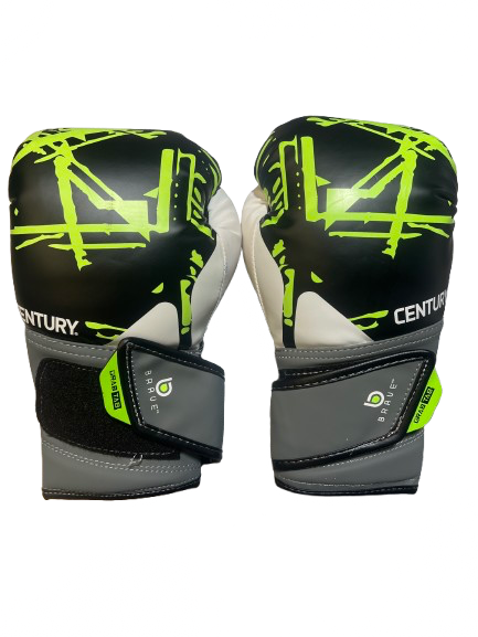Vist Large View of Product Image Which is Used Century Boxing Gloves Black And Green Youth