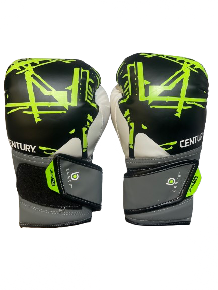 Vist Large View of Product Image Which is Used Century Boxing Gloves Black And Green Youth
