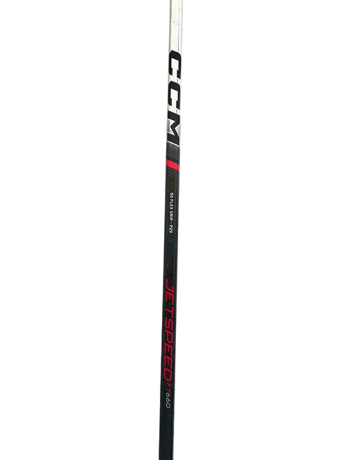 Vist Large View of Product Image Which is Used CCM Jetspeed FT660 Junior 50 Flex/P29 RH One Piece Junior Stick