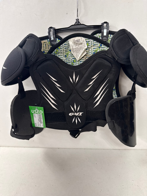 Vist Large View of Product Image Which is Used Gait DEBEER Lacrosse Shoulder Pads Black LG