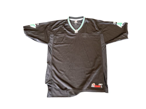 Vist Large View of Product Image Which is Used Reebok ROUGHRIDERS PLAYER JERSEY FB Top Adult Black LG