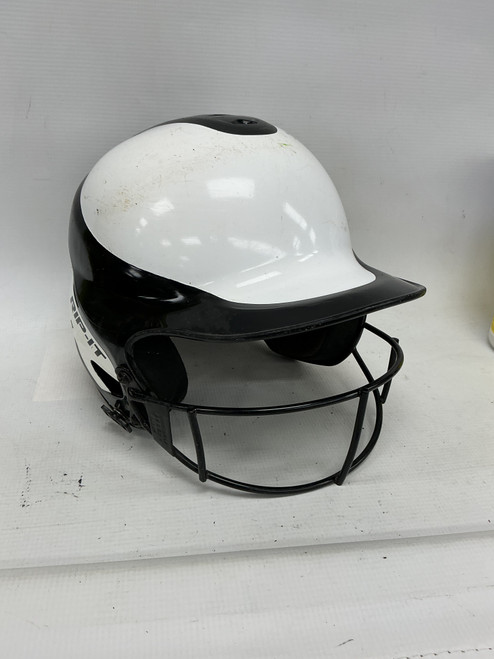 Vist Large View of Product Image Which is Used RIP-IT RIP-IT Batting Helmet w/Mask Black And White M/L
