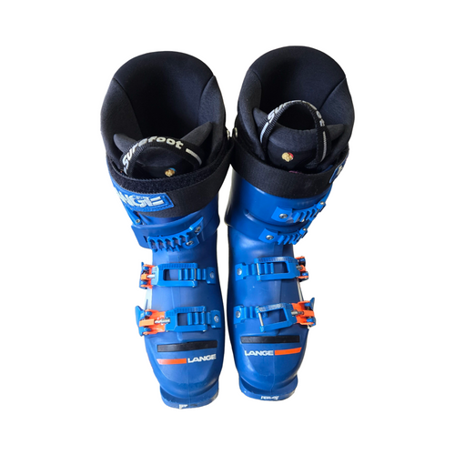 Vist Large View of Product Image Which is Used Lange RS 90 SC SKI BOOTS Boys DH Ski Boot Royal Blue 230 MP - J05 - W06