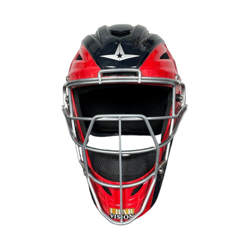 Vist Large View of Product Image Which is Used All-Star CATCHERS Helmet w/Mask Red Medium