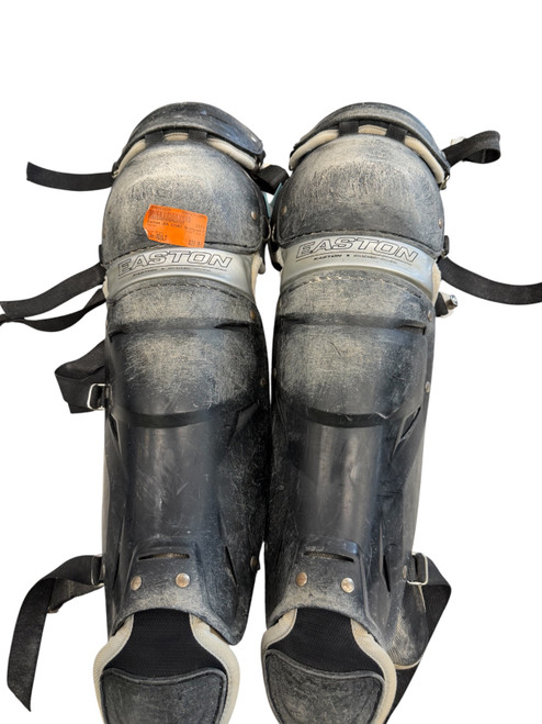 Vist Large View of Product Image Which is Used Easton JEN S Catchers Leg Guards Black Adult