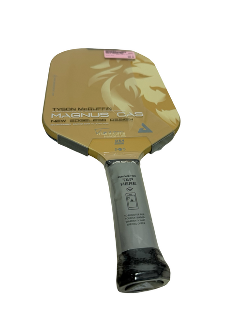 Vist Large View of Product Image Which is New JOOLA MAGNUS CAS Tyson McGuffin 14mm Pickleball Paddle Gold