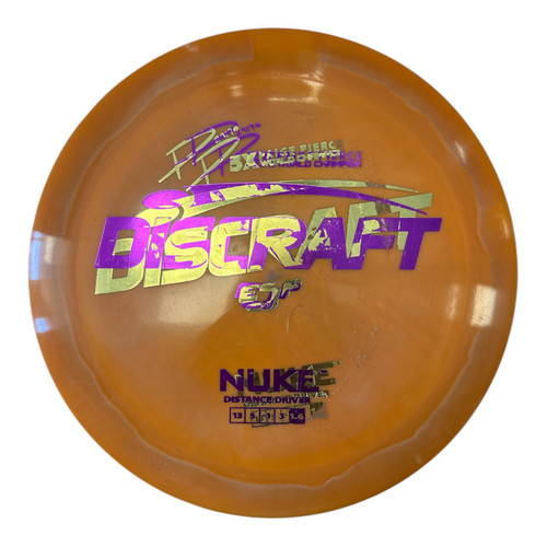 Vist Large View of Product Image Which is Used Discraft ESP NUKE Disc Golf Driver Orange 175g