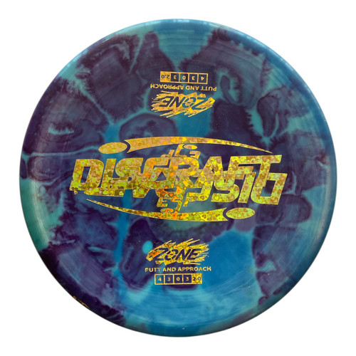 Vist Large View of Product Image Which is Used Discraft ESP ZONE Disc Golf Putter Royal Blue 176g