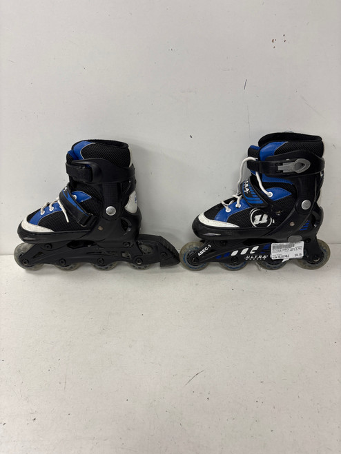 Vist Large View of Product Image Which is Used Ultra Wheels ABEC 5 ADJ 1-4 Junior Rec Fitness Skates Black Adjustable