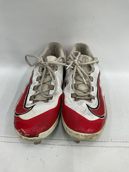 Vist Large View of Product Image Which is Used Nike REACT SPIKE BB/SB Cleats Cardinal And White Senior 11