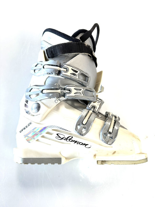 Vist Large View of Product Image Which is Used Salomon BREEZE IRONY Girls DH Ski Boot White 235 MP - J05.5 - W06.5