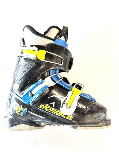 Vist Large View of Product Image Which is Used Nordica TEAM 3 Boys DH Ski Boot Black 225 MP - J04.5 - W5.5