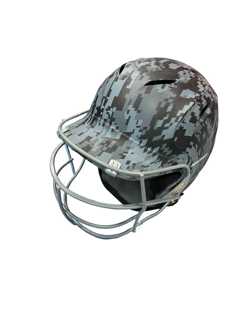 Vist Large View of Product Image Which is Used Under Armour HELMET W MASK Batting Helmet w/Mask Grey MD