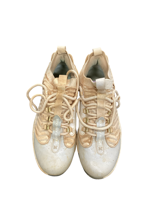 Vist Large View of Product Image Which is Used Under Armour BRYCE HARPER SHOW HYBRID BB/SB Cleats White Senior 10.5