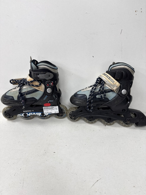 Vist Large View of Product Image Which is Used Ultra Wheels ABEC 1 ADJ 10-13Y Junior Rec Fitness Skates Black Adjustable