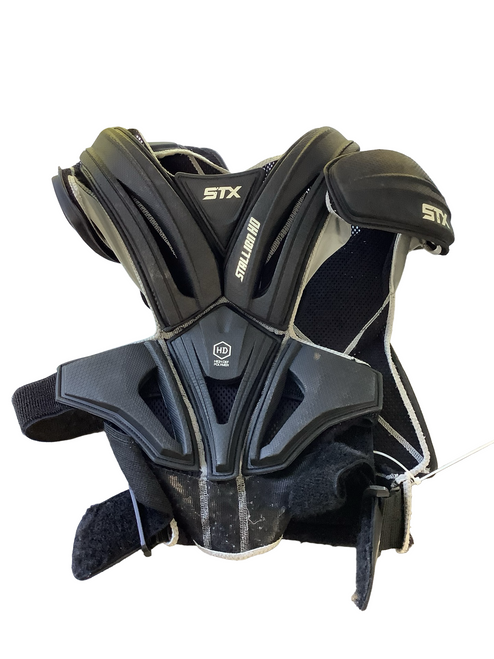 Vist Large View of Product Image Which is Used STX STALLION Lacrosse Shoulder Pads Black MD