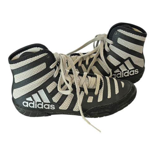 Vist Large View of Product Image Which is Used Adidas Wrestling Shoes Black Senior 5.5