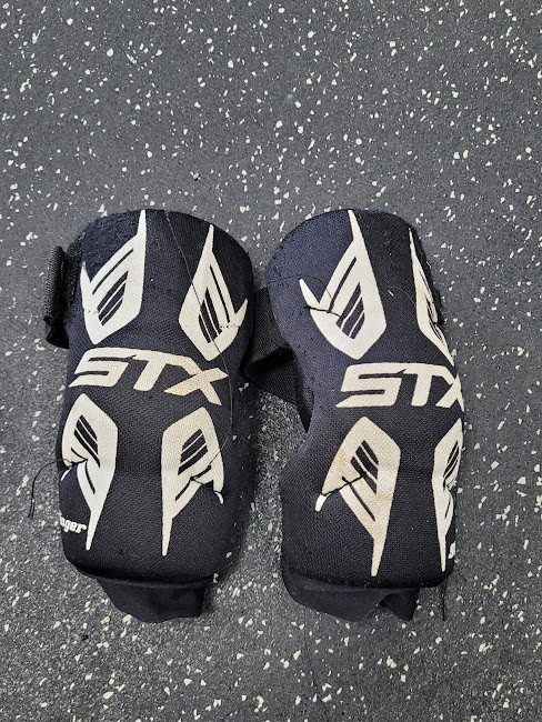 Vist Large View of Product Image Which is Used STX STINGER Lacrosse Arm Pads/Guards Black XXS