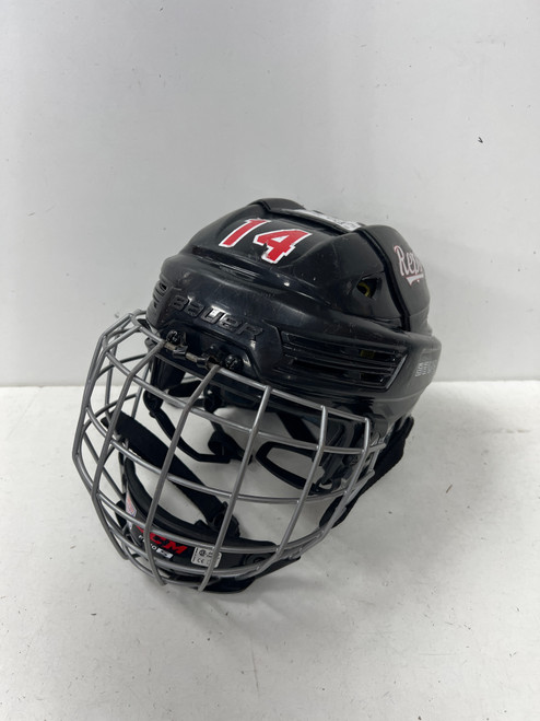 Vist Large View of Product Image Which is Used Bauer RE-AKT 200 Helmet Cage Combo Black SM NO CSA