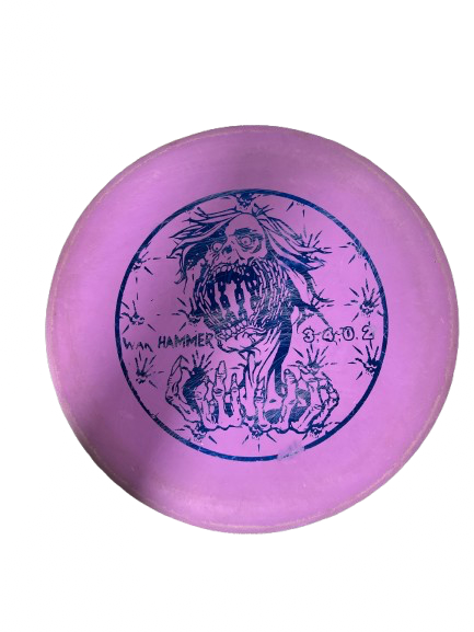 Vist Large View of Product Image Which is Used BLACK ZOMBIE WAR HAMMER Disc Golf Putter Purple