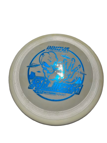 Vist Large View of Product Image Which is Used Innova STAR ALIEN - MULTIPURPOSE Disc Golf Mid Range Almond