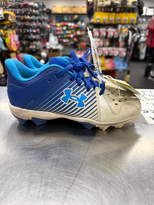 Vist Large View of Product Image Which is Used Under Armour LEADOFF 2024 BB/SB Cleats Royal Blue Junior 03