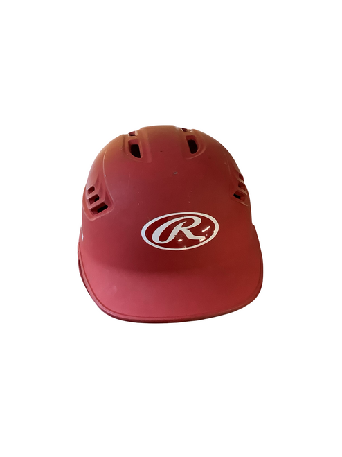 Vist Large View of Product Image Which is Used Rawlings BATTING HELMET Batting Helmet No Mask Red M/L
