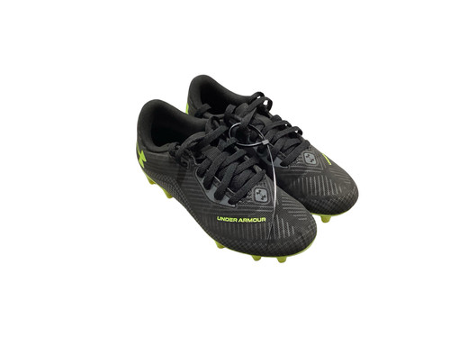 Vist Large View of Product Image Which is Used Under Armour Soccer Cleats Black Junior 01.5