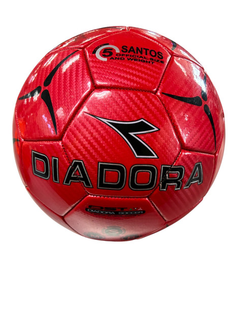 Vist Large View of Product Image Which is Used Diadora SANTOS All Size Soccer Ball Black And Red 5