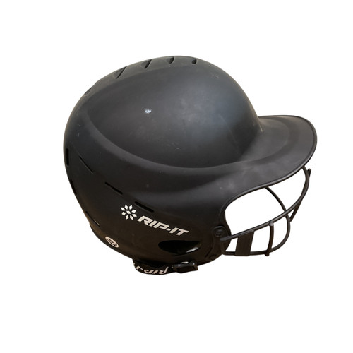 Vist Large View of Product Image Which is Used RIP-IT 6 - 6 7/8 Batting Helmet w/Mask Black SM