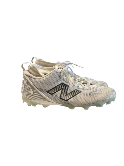 Vist Large View of Product Image Which is Used New Balance FREEZE SZ 10 LAX Cleats Mens White Senior 10