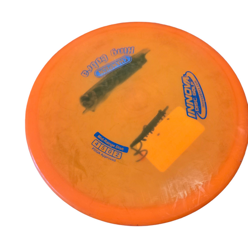 Vist Large View of Product Image Which is Used Innova CHAMPION KING COBRA Disc Golf Mid Range Orange