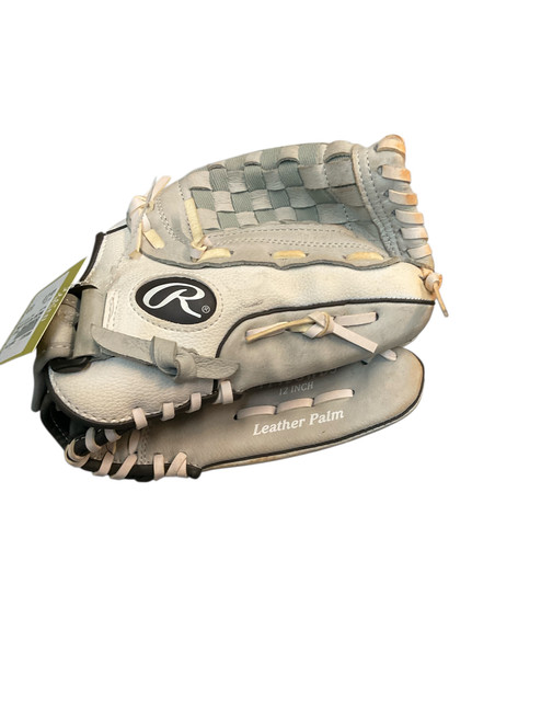 Vist Large View of Product Image Which is Used Rawlings FASTPITCH GLOVE BB/SB Glove RH Throw Grey 12"