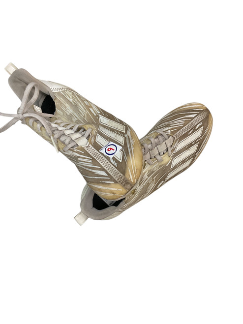 Vist Large View of Product Image Which is Used Adidas ADIZERO BB CLEAT BB/SB Cleats White Senior 9
