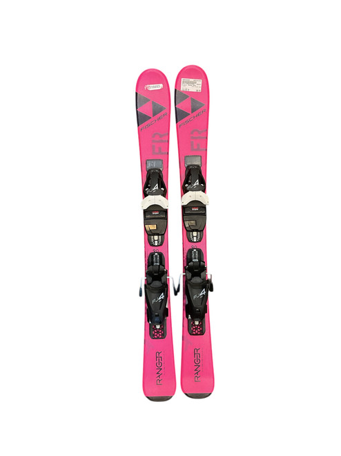 Vist Large View of Product Image Which is Used Fischer RANGER 90CM Girls DH Ski/Binding Pink 90 cm