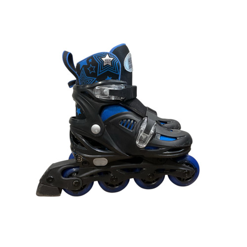 Vist Large View of Product Image Which is Used HIGH BOUNCE 12-1 Junior Rec Fitness Skates Royal Blue Adjustable
