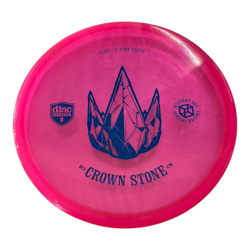 Vist Large View of Product Image Which is Used Discmania CROWN STONE FLEX 1 C-LINE TACTIC Disc Golf Putter Pink 175g
