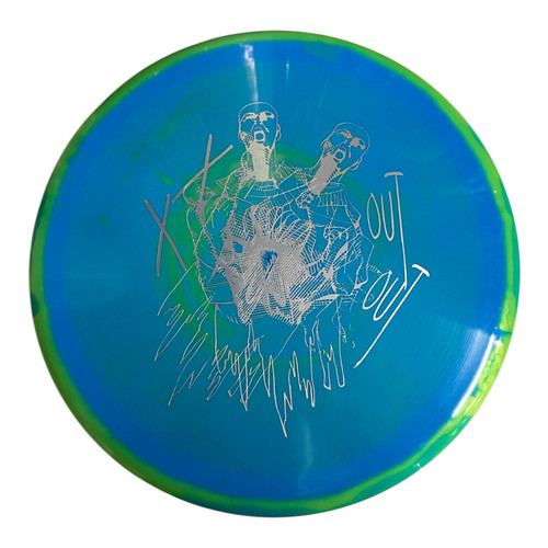 Vist Large View of Product Image Which is Used Innova DYNASTY X OUT 167G Disc Golf Driver Royal Blue