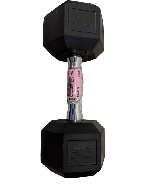 Vist Large View of Product Image Which is Used Rubber Hex Dumbbell (Each) 20 lb