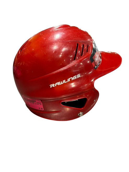 Vist Large View of Product Image Which is Used Rawlings Batting Helmet No Mask Red One Size