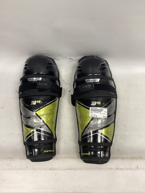 Vist Large View of Product Image Which is Used Bauer SUPREME 3S Junior Shin Guards Black 12"