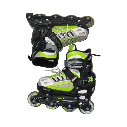 Vist Large View of Product Image Which is Used Element ADJ ROLLER BLADES Junior Roller Quad Skates Green Adjustable