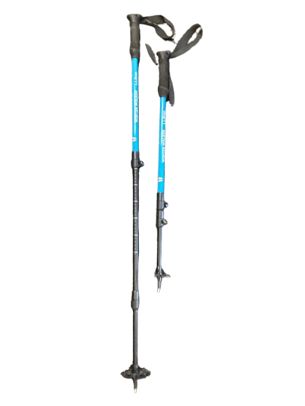 Vist Large View of Product Image Which is Used L.L. Bean WINTER WALKER ADJ Mens DH Ski Pole Carolina Blue Snow Shoe Pole