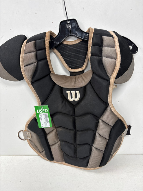 Vist Large View of Product Image Which is Used Wilson WTA4602 Catchers Chest Protector Black Intermed